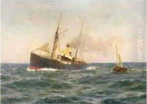 A Steamship Off The Coast A Steamship Off The Coast
