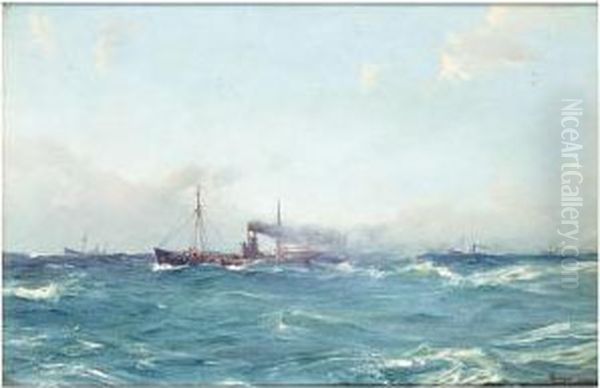 Steamers On The Open Seas - view 1