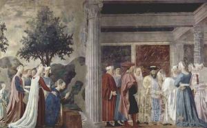 Adoration of the Holy Wood by Piero della Francesca