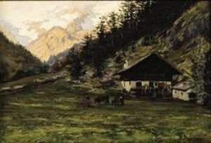"valle Di Gressoney In Ottobre" 1899 by Giulio Sommati Di Mombello