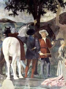 Adoration of the Wood (detail) 5 by Piero della Francesca
