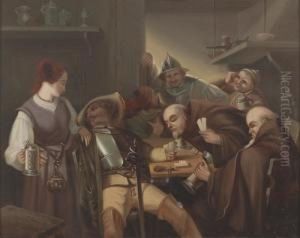 "wirtshausszene". by Ferdinand Sommer