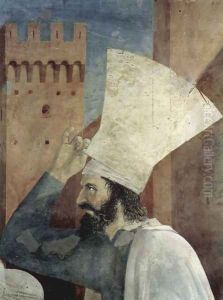 Exaltation of the Cross, inhabitants of Jerusalem (detail 3) by Piero della Francesca
