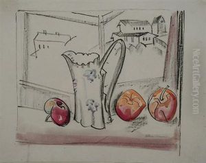 Apples And Pitcher by William Sommer