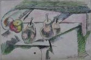 Still-life Of Pears And Apple