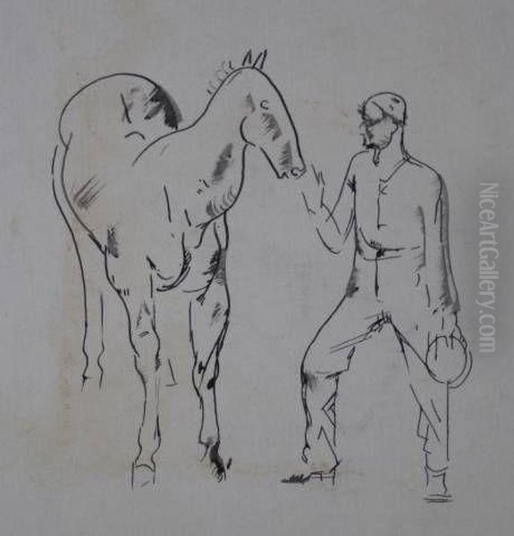 Figure With Horse - view 1