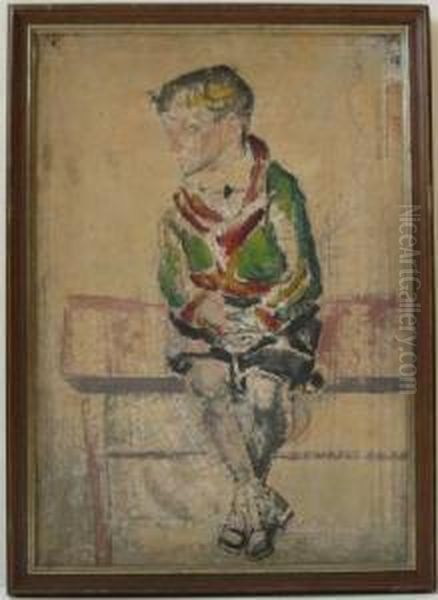 Seated Boy On A Chair - view 1