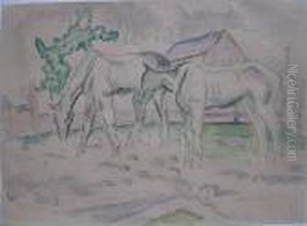 Two Green Horses - view 1