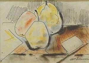 Sommer- Pears On A Table by William Sommer