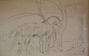 Horse By Tree Horse By Tree