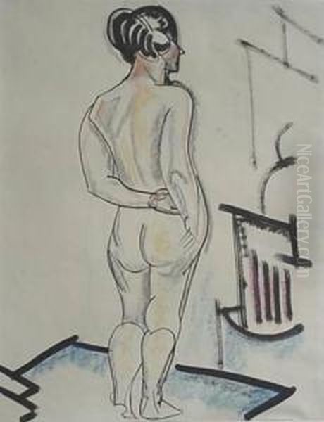 Standing Nude From Rear - view 1
