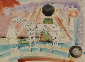Clown And Horse by William Sommer