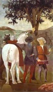 Legend Of The True Cross Adoration Of The Wood Detail 1452-1 by Piero della Francesca