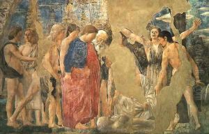 The Death of Adam, detail of Adam's Burial