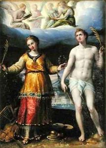 St Sebastian and St Cecilia by Lavinia Fontana