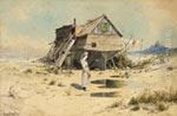 Girl On A Beach - view 1