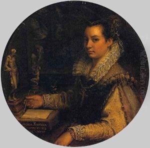 Self-Portrait in a Tondo by Lavinia Fontana