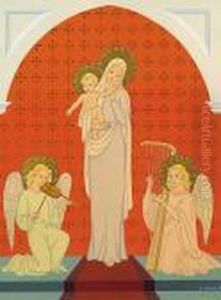 Anges Musiciens Aux Pieds De La Vierge