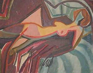 Abstract Reclining Nude by Jerzy Faczynski