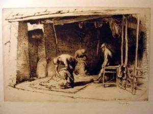 Sheep Shearing Wooten Courtney by George Soper