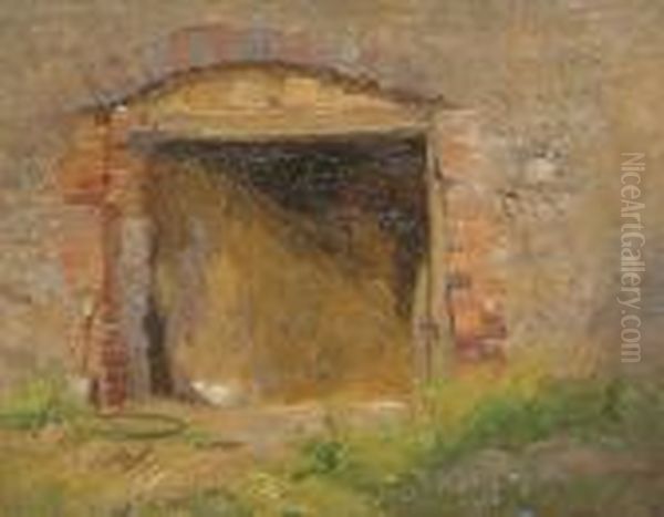 Chicken By Barn Door - view 1