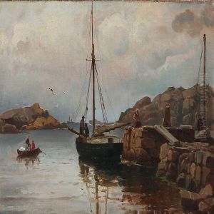 Fiskerleje Og Havn Ved Lysekil, Sverige Fiskerleje Og Havn Ved Lysekil, Sverige