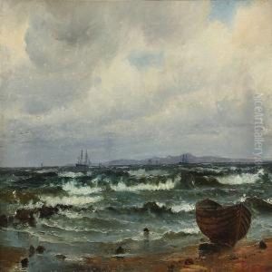 Coastal Scene Form Hornbaek Beach, Denmark by C. F. Sorensen
