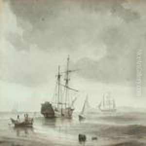 Marine With Shipwreck by C. F. Sorensen