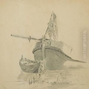 Boats By The Shore by C. F. Sorensen