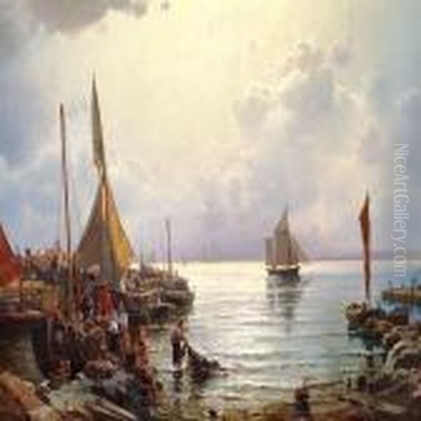 Fiskere Lander Deres Fangst Ved Molen - view 1