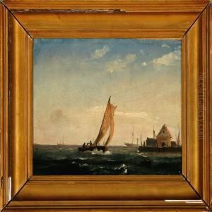 Marine With A Yacht Passing A Mole