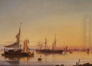 View From The Swedish Coast Towards Kronborg Castle