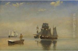 Sailing Vessels On Becalmed Waters