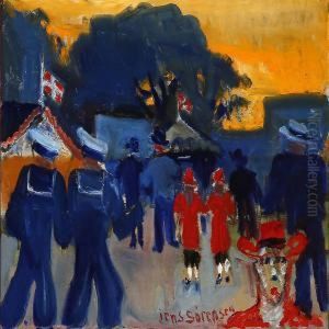 Scene From Dyrehavsbakken by Jens Sorensen