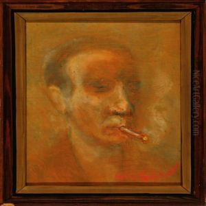 Self Portrait With Cigarette by Jens Sorensen