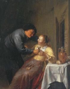 A Peasant Couple In An Interior