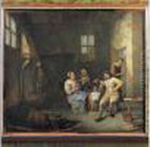 <scene D'interieur>. by Hendrick Maertensz. Sorch (see Sorgh)