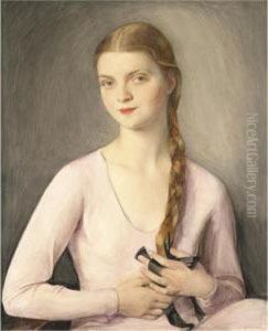 Portrait Of Marina Chaliapina by Savely Sawelij Sorin /
