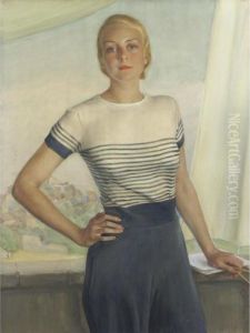 Portrait Of A Lady (said To Be Marya Russell, Duchess Of Bedford) by Savely Sawelij Sorin /
