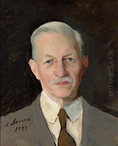 Portrait Of Pavel Maliukov by Savely Sawelij Sorin /