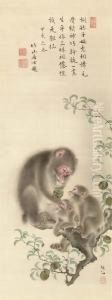 Monkeys And Peaches by Mori Shusho, Dit Sosen