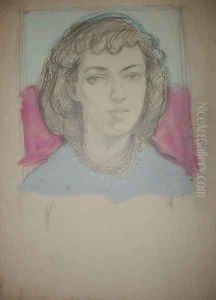 Unfinished Portrait of a Woman by Jerzy Faczynski