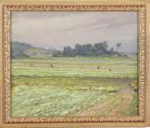 Country Harvest Scene by George William Sotter