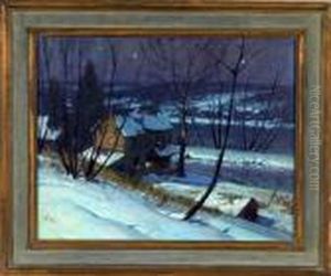 Bucks County, Nocturnal Winter Landscape