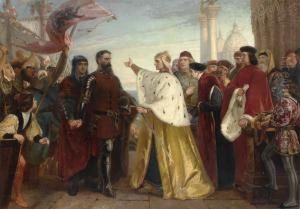 Dogen Overlamnar Befalet Till Colonna Och Veniero Infor Slaget Vid Lepanto by Charles Soubre