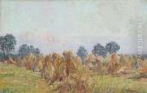 Landscape With Haystacks by Octaaf Soudan