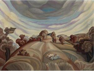 Lovers In The Field by Serge Iurevich Soudeikine