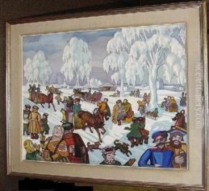 Winter Scene by Serge Iurevich Soudeikine