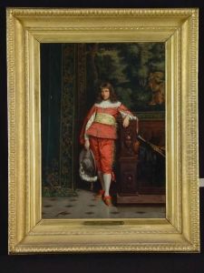 Junger Edelmann In Barocktracht Vor Tapisserie by Frederic Soulacroix