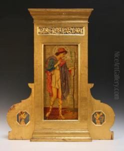 Full Length Portrait Of A Saint by Joseph Edward Southall